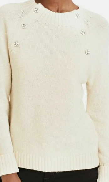 J. Crew Sweaters - ❄ J Crew mock neck jeweled wool blend sweater